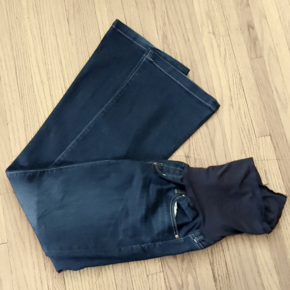 GAP Maternity 26/2r Long & Lean blue denim jeans-sz 2 - Picture 2 of 5